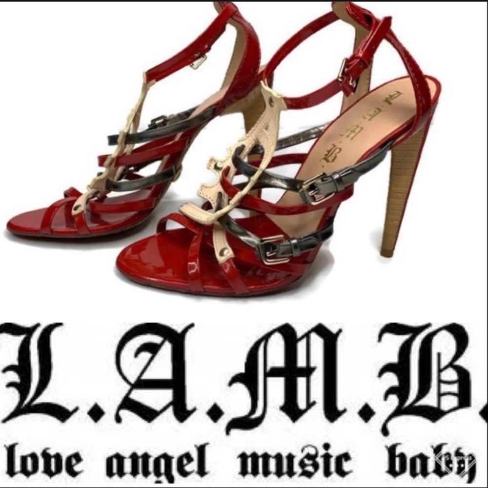 L.A.M.B. Strappy Heels by Gwen Stefani Sz 7.5